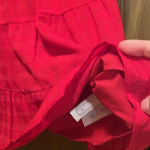 NWT Ann Taylor Red tiered dress Size 6 Petite #10193 - Picture 6 of 8